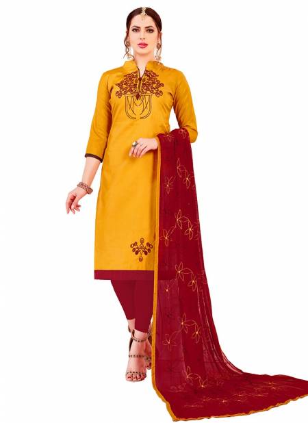 Yellow Colour Candy Rahul NX New Latest Ethnic Wear Glass Cotton Salwar Suit Collection 1012